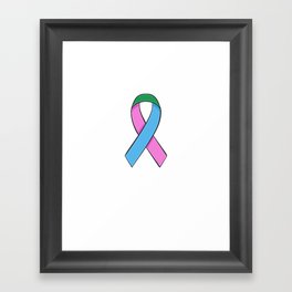 Thyroid Cancer Ribbon Awareness Survivor Framed Art Print