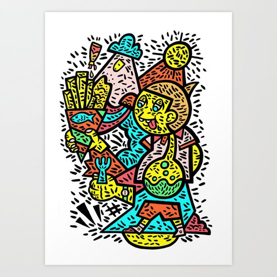 Fish and Chips Art Print
