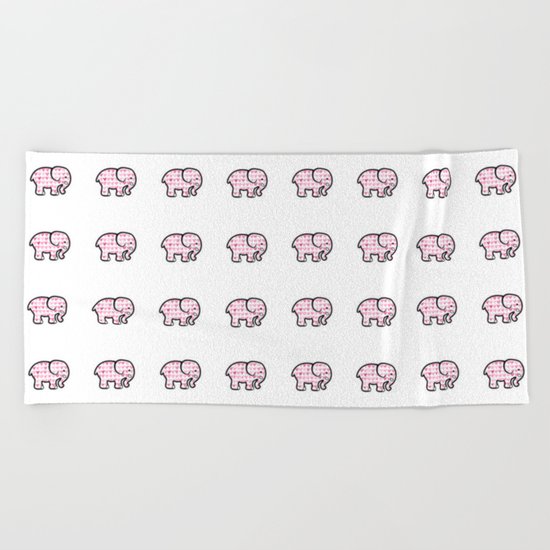 Elephant Hearts ( Girlfriend Valentine's Day Gifts / Valentine Gift ) Beach Towel