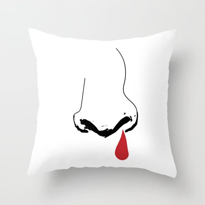 Nose Bleed Throw Pillow By Deathtopaparazzi Society6