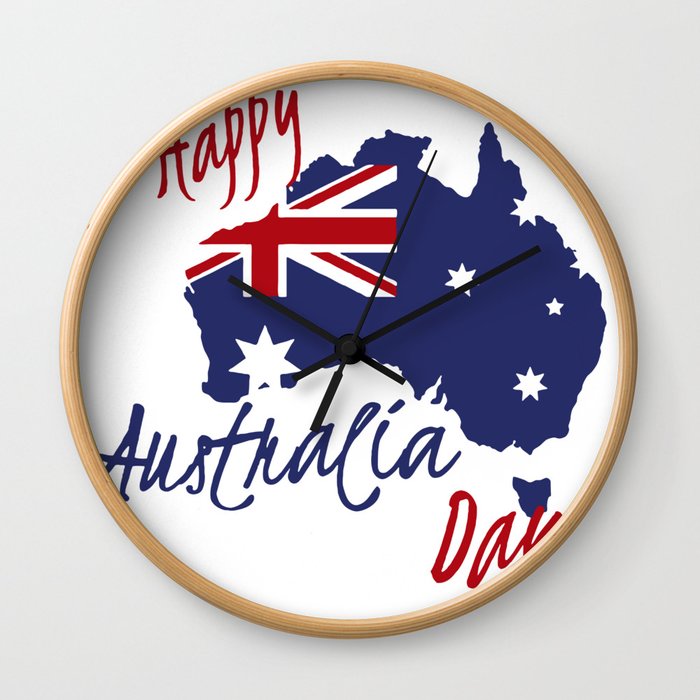Happy Australia Day 2018 Wall Clock