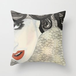 GLAMOROUS LADY Throw Pillow