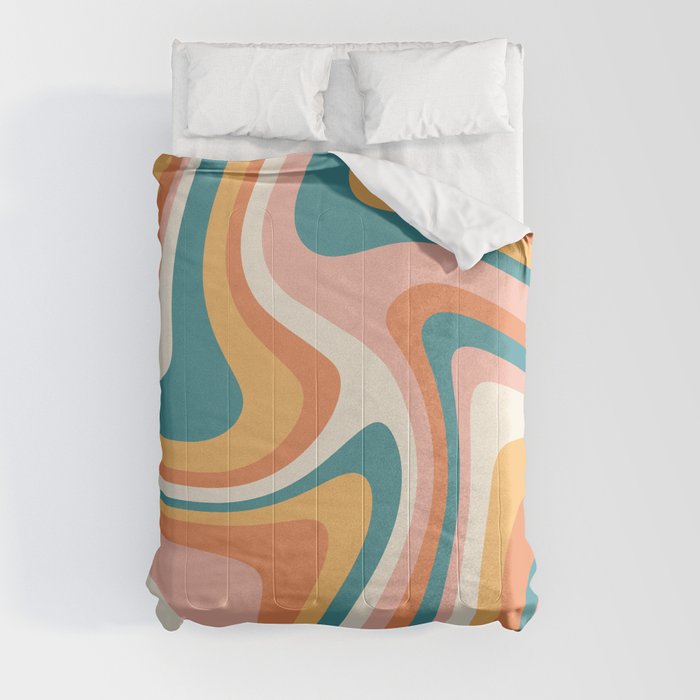 Abstract Wavy Stripes LXIII Comforter