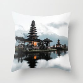 Bali Temple Throw Pillow