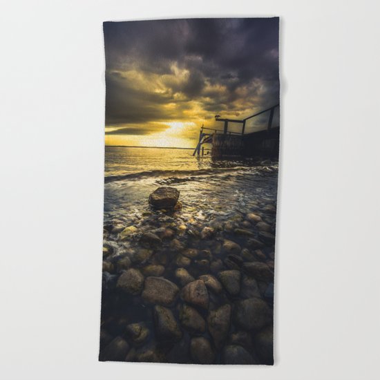 Man in the maze Beach Towel