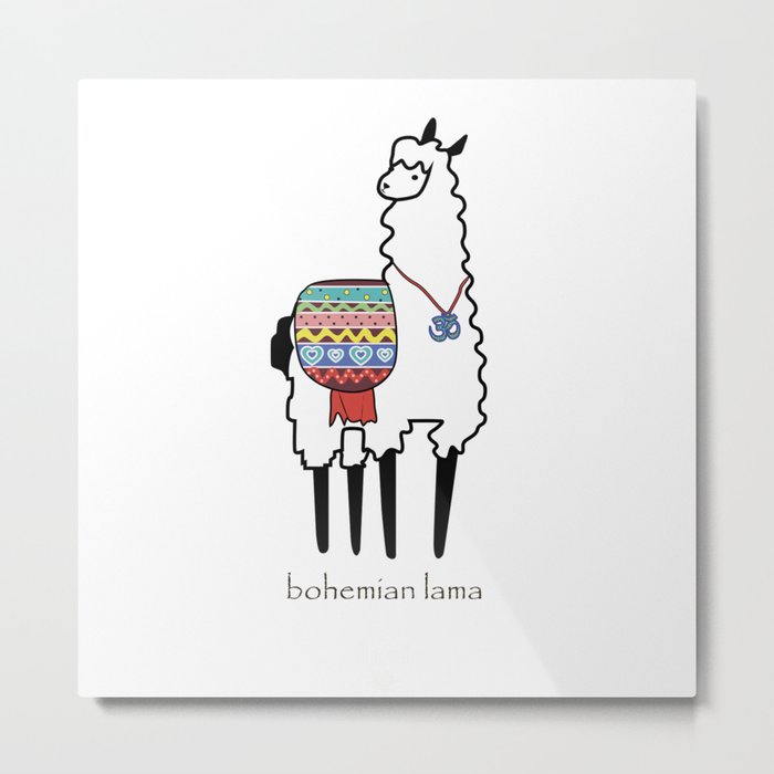 Bohemian Lama Metal Print