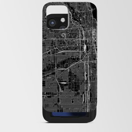 Chicago Black Map iPhone Card Case