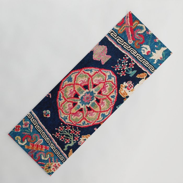 Shigatse Makden South Tibetan Buddhist Saddle Cover Print Yoga Mat
