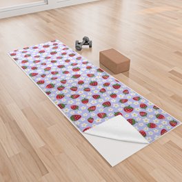 Periwinkle Collection - strawberries Yoga Towel