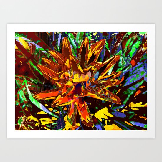 floral technique Art Print