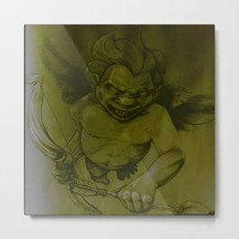 Evil Cupid (Yellow) Metal Print