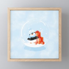 Christmas Penguin Framed Mini Art Print