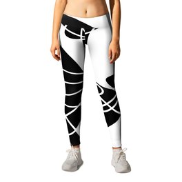 Abstract pattern - black and white. Leggings