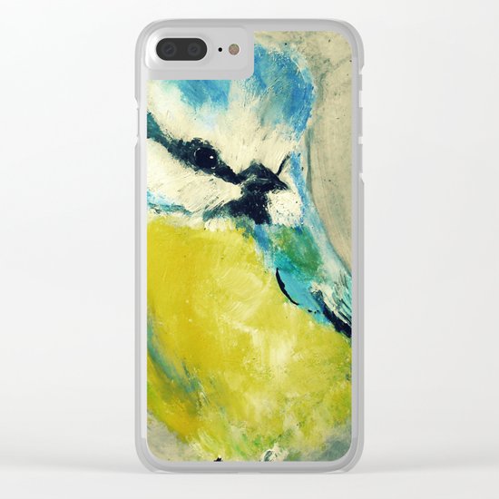 Blue Tit British Wildlife Acrylic Fine Art Clear iPhone Case
