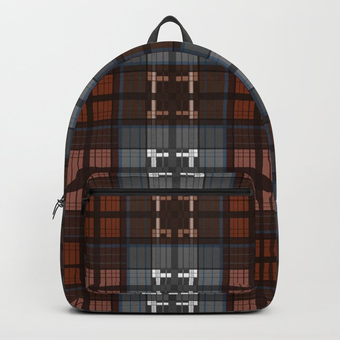 black checkered backpack