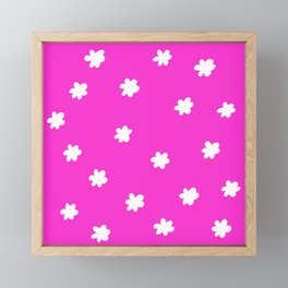 lovely pink and white flowers Framed Mini Art Print