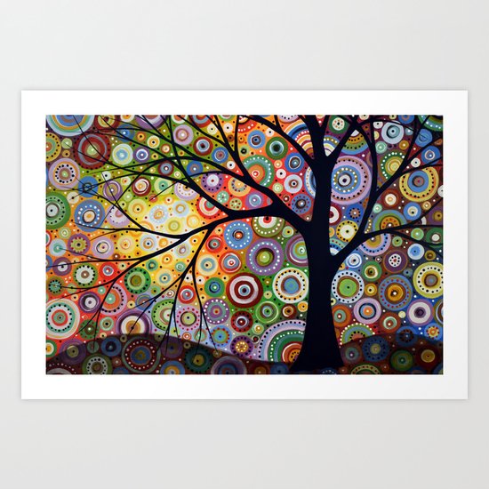 Abstract Landscape Original Painting...VISIONS OF NIGHT, by Amy Giacomelli Art Print
