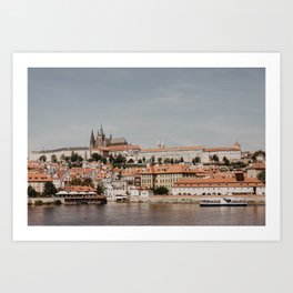 river view of Prague Castle Art Print