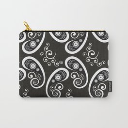 black white paisley pattern Carry-All Pouch | Minimalpaisley, Paisleypillow, Black And White, Paisleyflowers, Paisleypattern, Paisleydecor, Paisleyart, Digital, Pattern, Paisley 