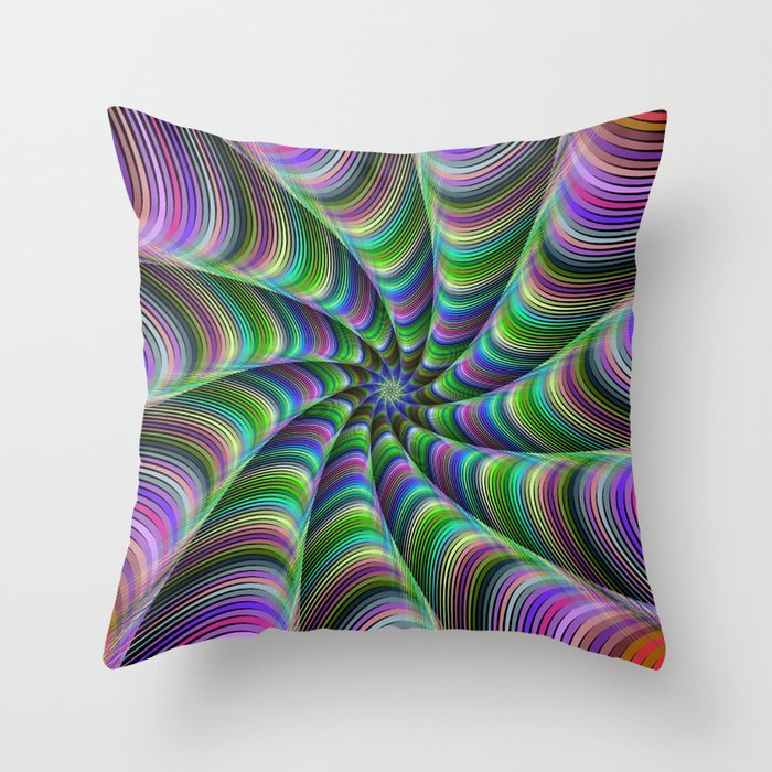 Striped tentacles Throw Pillow