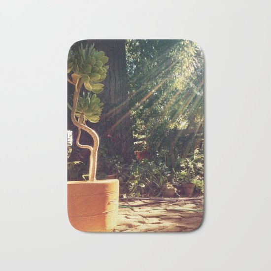 Sunshine on succulents Bath Mat
