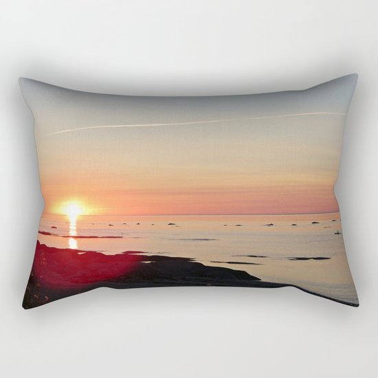Kayak and the Sunset Rectangular Pillow