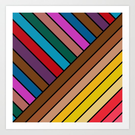 Colorful Lines Art Print