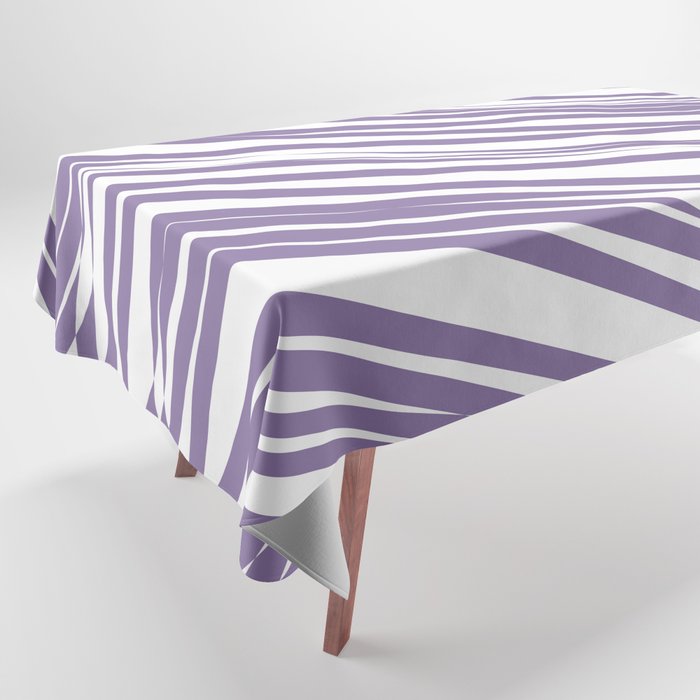 Purple stripes background Tablecloth