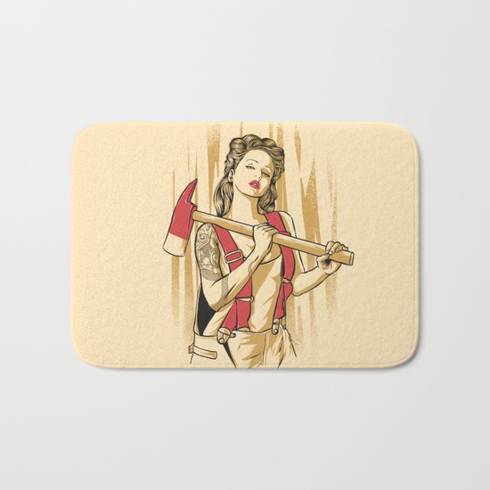 axe girl Bath Mat