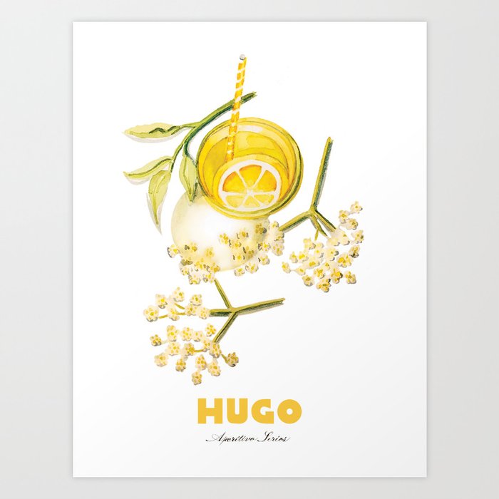 Hugo Cocktail Art Print