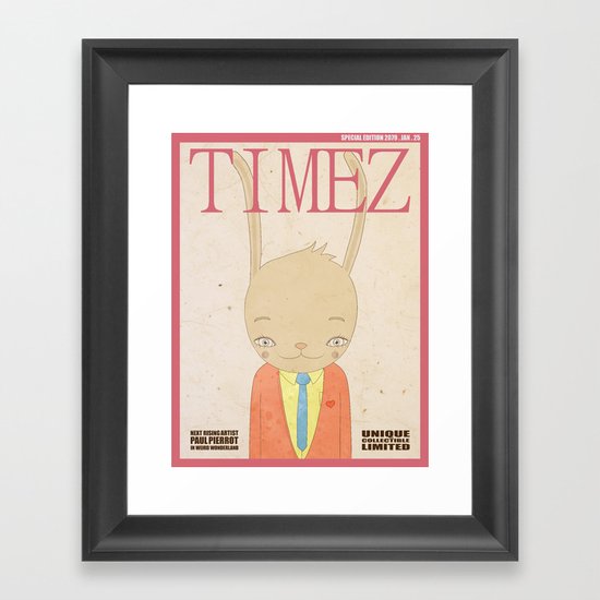 TIMEZ MAGAZINE HUG Framed Art Print