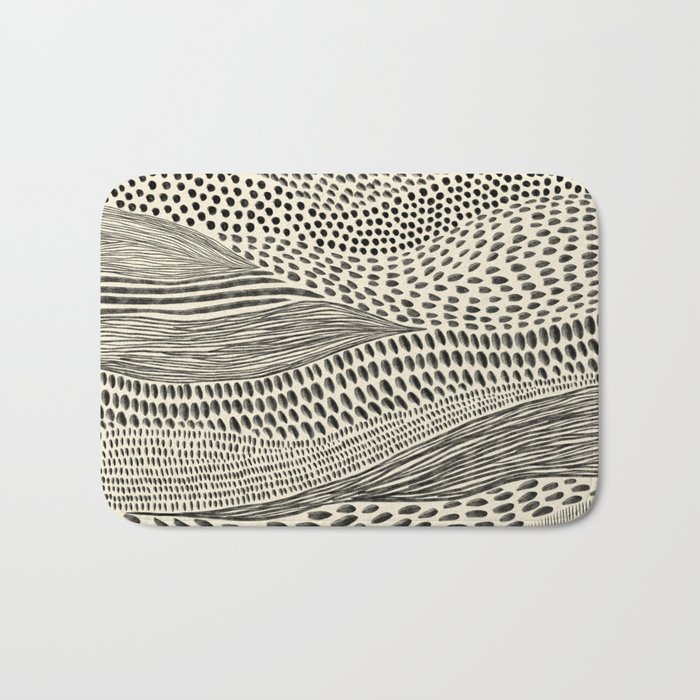 Hand Drawn Patterned Abstract II Bath Mat