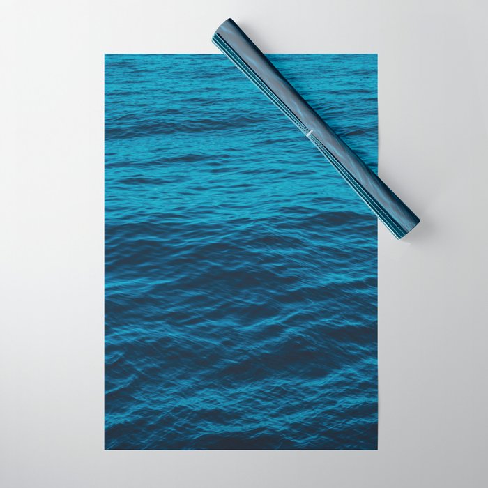 water surface, Blue ocean waves - deep blue sea Wrapping Paper