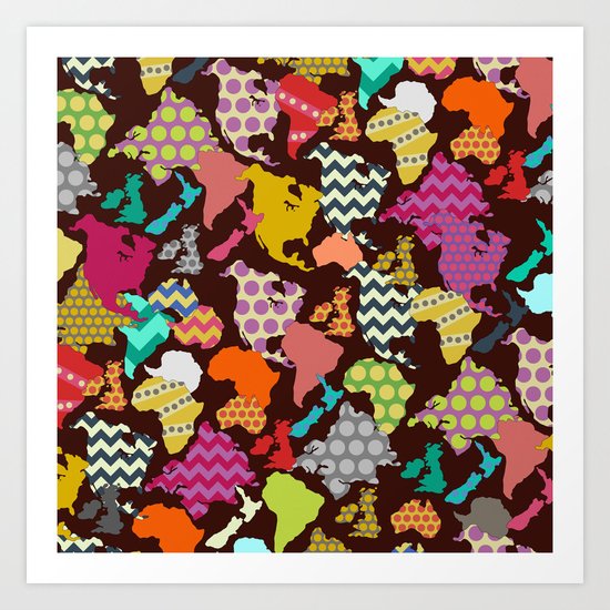 geometric world Art Print