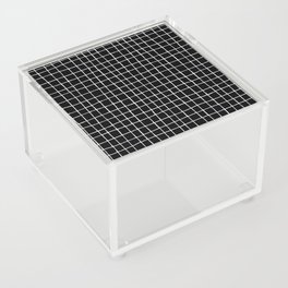 Black and White Aesthetic Gingham  Acrylic Box