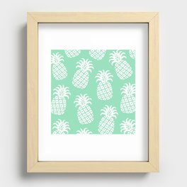 Pineapple Twist 328 Mint Green Recessed Framed Print