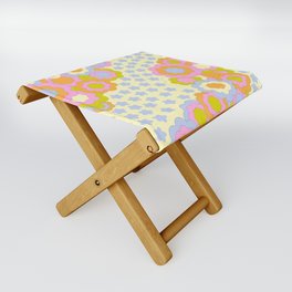 Groovy flowers field  Folding Stool