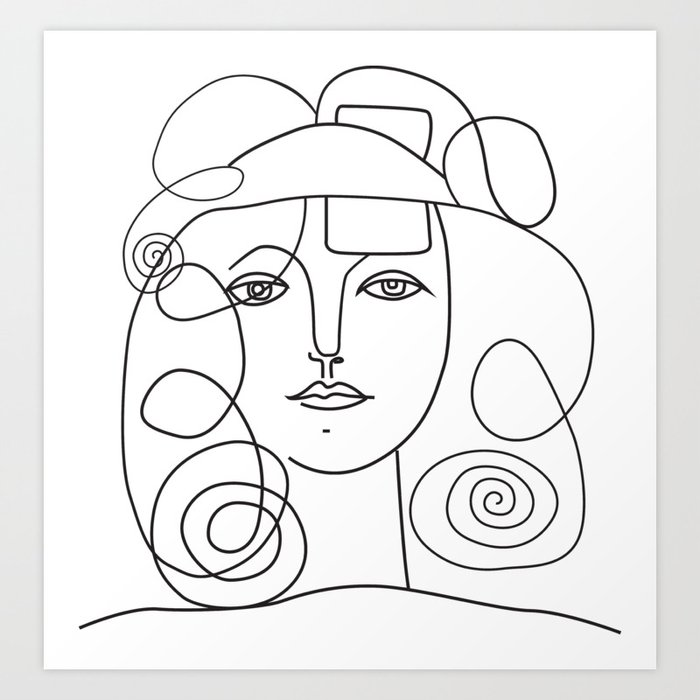 Womans Head ,Picasso Woman Art Print by premvishal03 | Society6