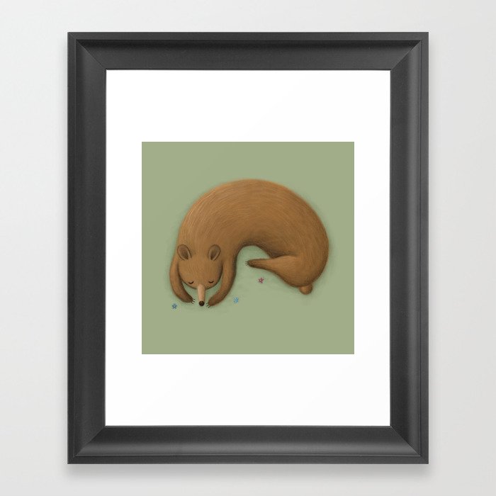 Sleepy Bear Framed Art Print