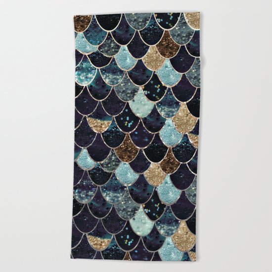 REALLY MERMAID - MYSTIC BLUE Beach Towel