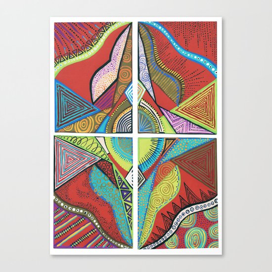 Red Pattern Canvas Print