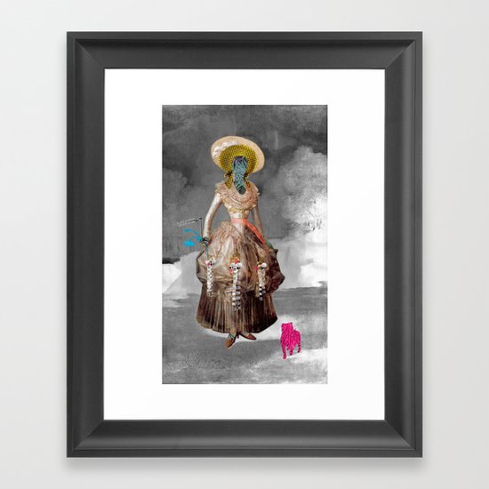Goya - Marquesa de Pontejos - Collage Framed Art Print