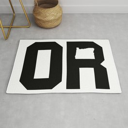 Oregon Rug | Digital, Popart, Oregon, Black and White, Typography, Ripcity, Rosecity, Portland, Graphicdesign, Pnw 