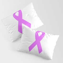 Fear Nothing: Lavender Ribbon Awareness Pillow Sham