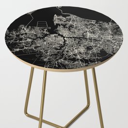 Norfolk USA City Map Side Table