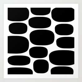 Modernist Spots 253 Black and White Art Print