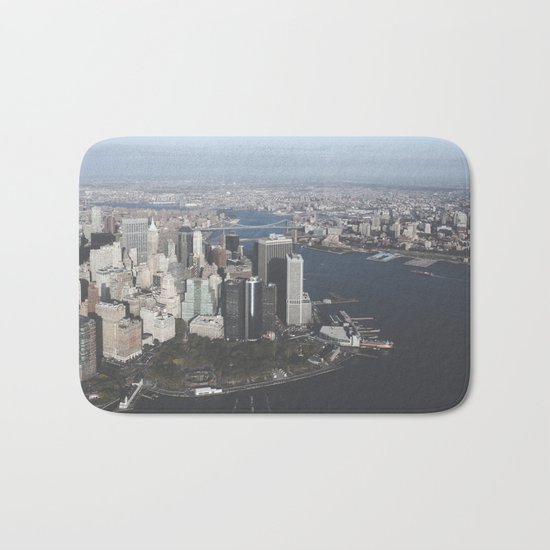 NYC Downtown Aerial Bath Mat