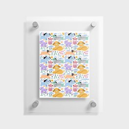Cute dogs pattern Floating Acrylic Print