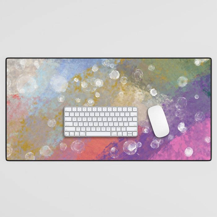 rainbow smudge Desk Mat