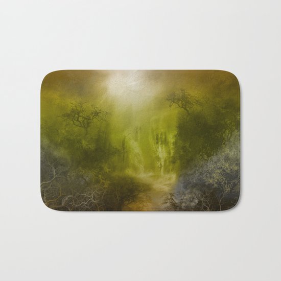 gold forest landscape Bath Mat
